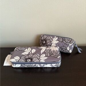 Vera Bradley Large Pill Case Organizer Moon Shadow Meadow NWT Plus Zip Pouch